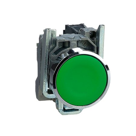 BOTÃO Ø22MM METÁLICO, RETORNO POR MOLA, VERDE, NA XB4BA31