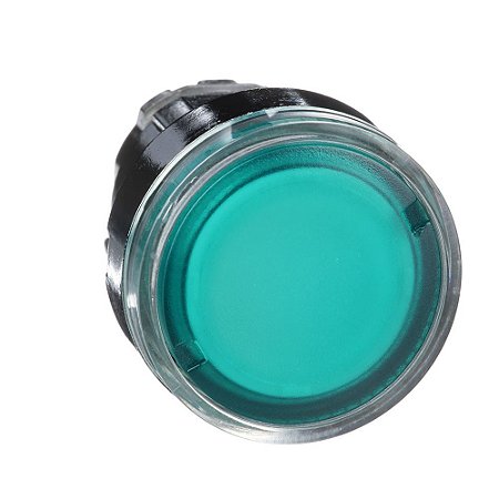 CABEÇOTE PARA BOTÃO LUMINOSO MODULAR Ø22MM METÁLICO, PARA LÂMPADA BA9S, VERDE ZB4BW33