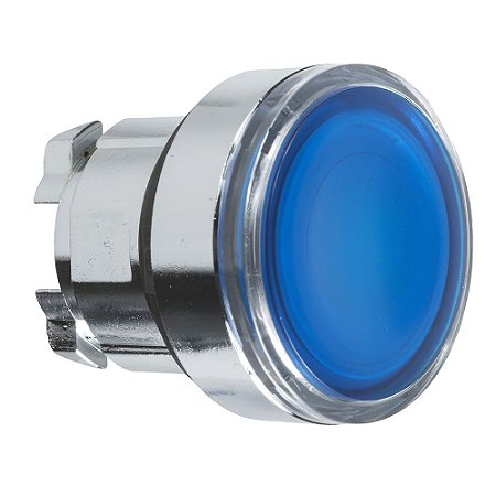 CABEÇOTE PARA BOTÃO LUMINOSO MODULAR Ø22MM METÁLICO, PARA LED INTEGRAL, AZUL ZB4BW363