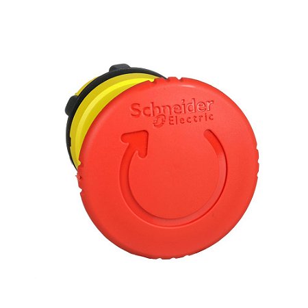 CABEÇOTE PARA BOTÃO DE EMERGÊNCIA Ø22MM METÁLICO, GIRAR PARA DESTRAVAR, COGUMELO Ø40MM, VERMELHO ZB4BS844