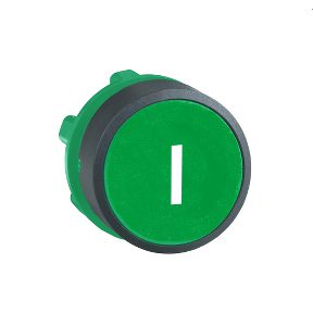 CABEÇOTE PARA BOTÃO Ø22MM PLÁSTICO, FACEADO, RETORNO POR MOLA, VERDE, "I" ZB5AA331