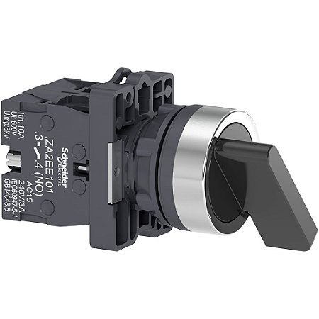 COMUTADOR 22MM PLÁSTICO MANOPLA LONGA 3 PÓS FIXA 2NA XA2EJ33