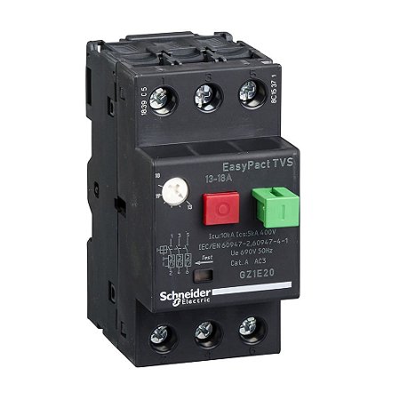 DISJUNTOR TERMOMAGNETICO TESYS GZ1E 1318A BOTAO IMPULSAO GZ1E20