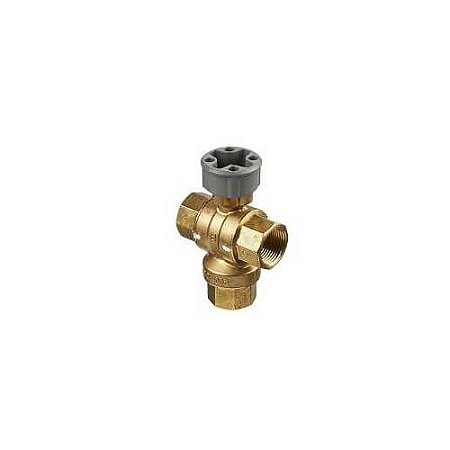 Válvula de esfera de controle roscada de latão de 1-1 / 4 ″ 3 vias para atuador MVN (4.1 Cv)