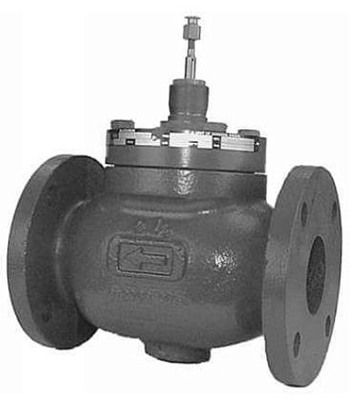 Válvula globo de gaiola flangeada de duas vias de 2-1 / 2 ″, água / glicol / vapor (75 Cv)