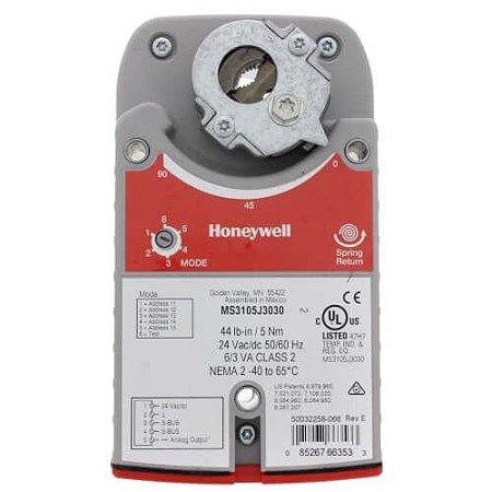 Atuador de acoplamento direto com retorno por mola habilitado para Sylk, 20 Nm, 175 lb-in.