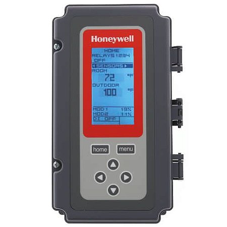 Modelo de sequenciador especial de controlador eletrônico de temperatura com 2 entradas de temperatura, 4 relés SPDT, 1 sensor