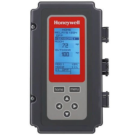 Controlador eletrônico de temperatura com 2 entradas de temperatura, 4 relés SPDT, 2 saídas analógicas, gabinete NEMA 4X