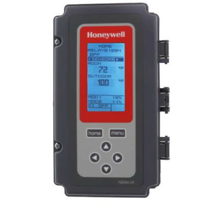 Controlador eletrônico de temperatura com 2 entradas de temperatura, 4 relés SPDT, 1 sensor, gabinete NEMA 4X