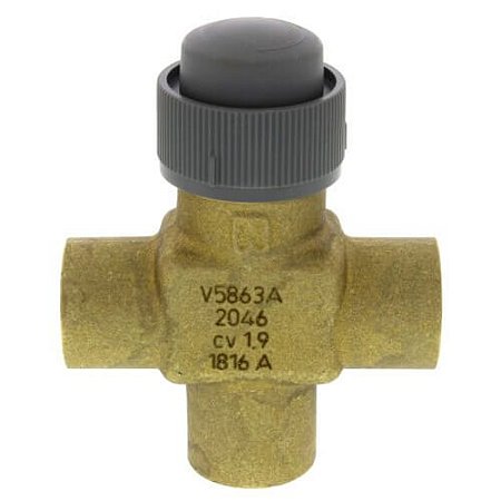 Válvula globo de cartucho de três vias NPT 1/2 ″ (.74 Cv)