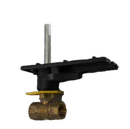 Válvula de esfera de controle roscada de latão de 1/2 ″ 2 vias para atuador DCA (0,68 CV)