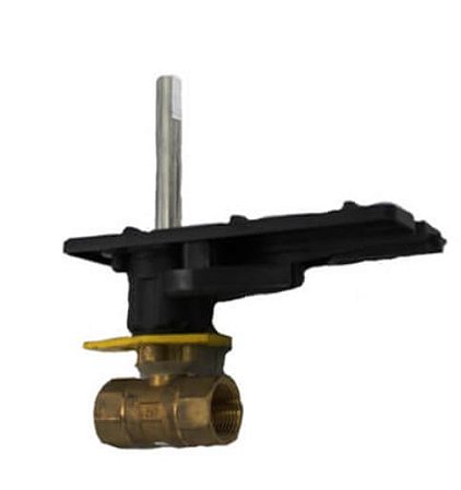 Válvula de esfera de controle com rosca de latão de 1/2 ″ 2 vias para atuador DCA (11,7 Cv)