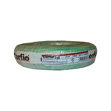 CABO FLEXÍVEL 1KV 6,0MM VERDE CORFIO C100