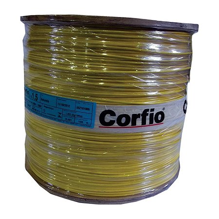 CABO FLEXÍVEL BOBINA 1,5MM AMARELO CORFIO C1400