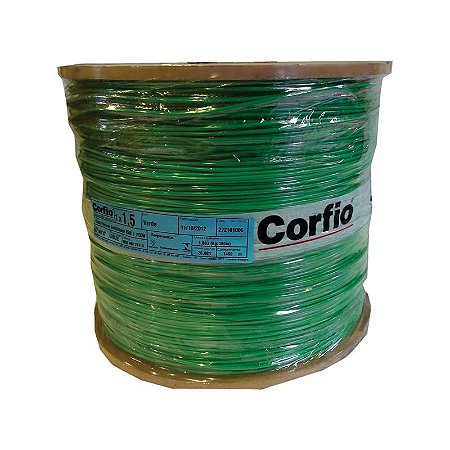 CABO FLEXÍVEL BOBINA 1,5MM VERDE CORFIO C1400