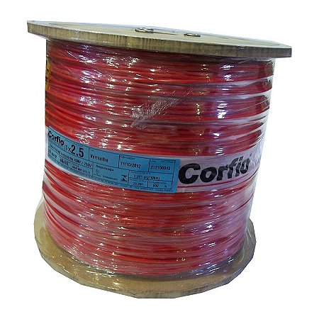 CABO FLEXÍVEL BOBINA 2,5MM VERMELHO CORFIO C900