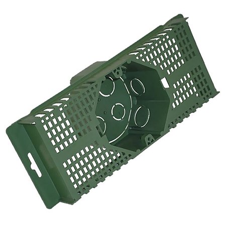 CAIXA DE LUZ FUNDO MÓVEL SIMPLES C/SUPORTE PARA LAJE 30CM VERDE C14