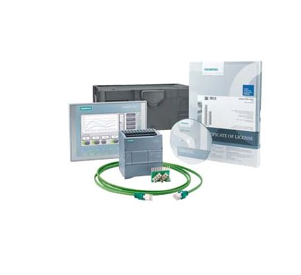 Kit básico para iniciantes Siemens S7-1200+KTP700 Composto por: CPU 1212C AC/DC/relay - 6AV6651-7DA02-3AA4
