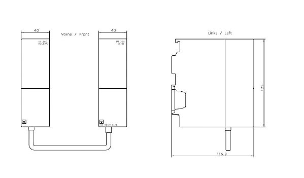 Siemens SIMATIC S7-300 IM 365 Sem K-Bus - 6ES7365-0BA01-0AA0