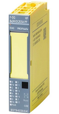 Siemens SIPLUS ET 200SP F-DQ 8x24VDC/0,5A PP HF -30...+60°C com coa conformal - 6AG1136-6DC00-2CA0