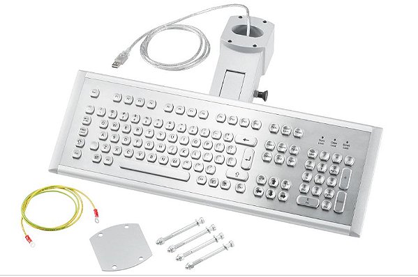 Teclado USB Siemens INT para dispositivos 16:9 PRO, em aço inoxidável - 6AV7674-1NE00-0AA0