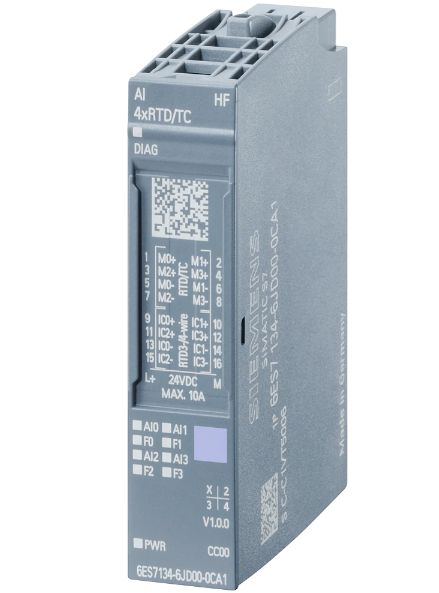 Siemens SIMATIC ET 200SP, módulo de entrada analógica, AI 4xRTD/TC High Feature - 6ES7134-6JD00-0CA1