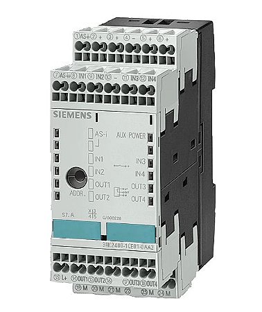 Módulo Siemens AS-i SlimLine S45, escravo A/B, digital, 4I/3Q, IP20, 4x1 inp. - 3RK2400-1FG00-0AA2
