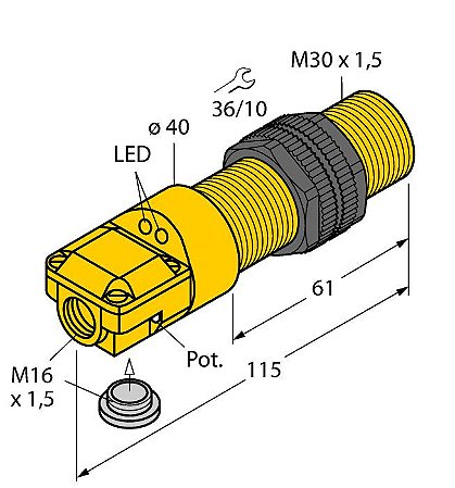 25050 Turck - BC10-P30SR-VP4X2