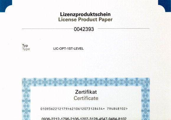 LIC-OPT-1ST-LEVEL - Licença de comunicação de certificado de produto de 40 pontos; para todos os dispositivos XV100 e XV (S) 400
