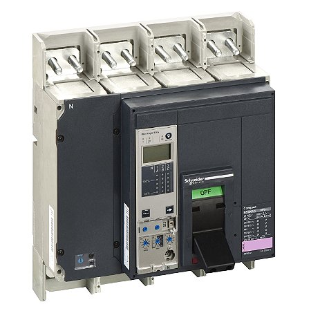 33414 - Estrutura básica do disjuntor, ComPact NS 1600N, 50 kA a 415 VAC, 1600 A, extraível, eletricamente operado, sem unidade de disparo, 4 P