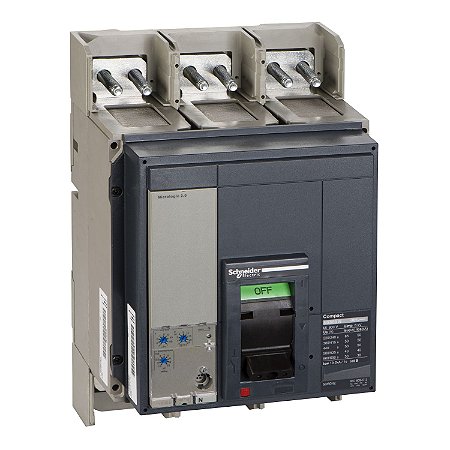 33467 - Disjuntor ComPact NS800H, 70 kA a 415 VAC, disparador Micrologic 2.0, 800 A, fixo, 3 polos 3d