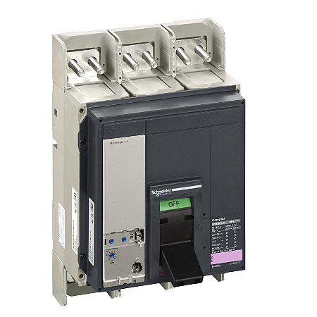 33468 - Disjuntor ComPact NS800L, 150 kA a 415 VAC, disparador Micrologic 2.0, 800 A, fixo, 3 polos 3d
