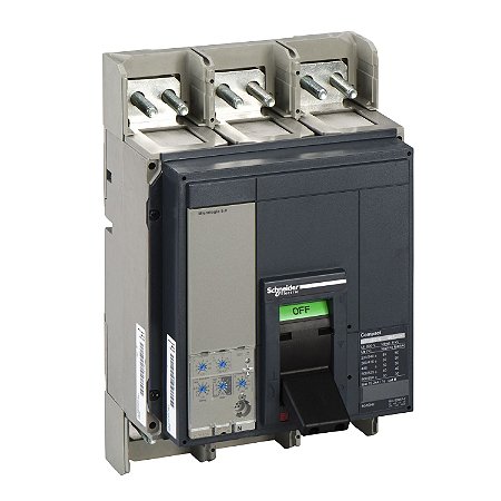 33558 - Disjuntor ComPact NS1000N, 50 kA a 415 VAC, disparador Micrologic 5.0, 1000 A, fixo, 3 polos 3d