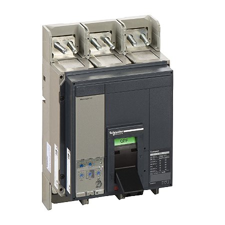 33564 - Disjuntor ComPact NS1250N, 50 kA a 415 VAC, disparador Micrologic 5.0, 1250 A, fixo, 3 polos 3d