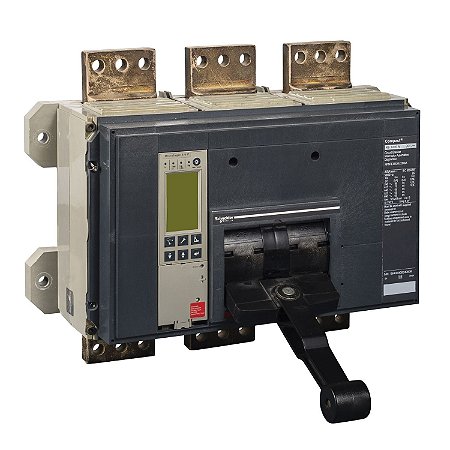 34019 - Estrutura básica do disjuntor, ComPact NS3200H, 70 kA a 415 VAC, 3200 A, fixo, operado manualmente, sem unidade de desarme, 3 P