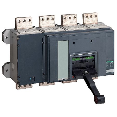 34021 - Estrutura básica do disjuntor, ComPact NS 3200N, 50 kA a 415 VAC, 3200 A, fixo, operado manualmente, sem relé, 4 P