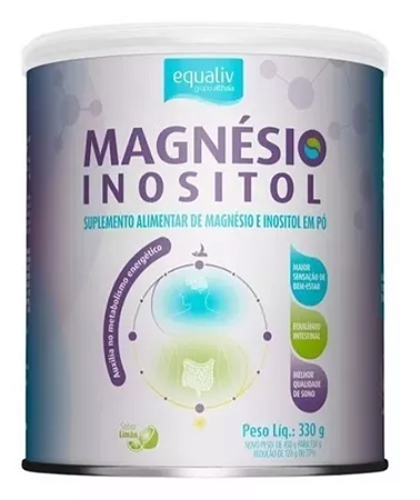 Magnesio Inositol Equaliv 330g Limão Melhora Saúde Do Sono