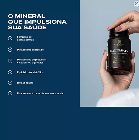 Mg Complex Essential Nutrition 90 Cápsulas Sem Sabor