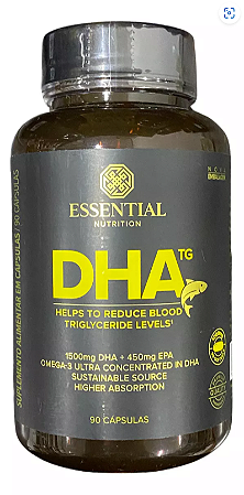 Dha Tg 1000mg (90 Caps) - Essential Nutrition Sabor Sem sabor