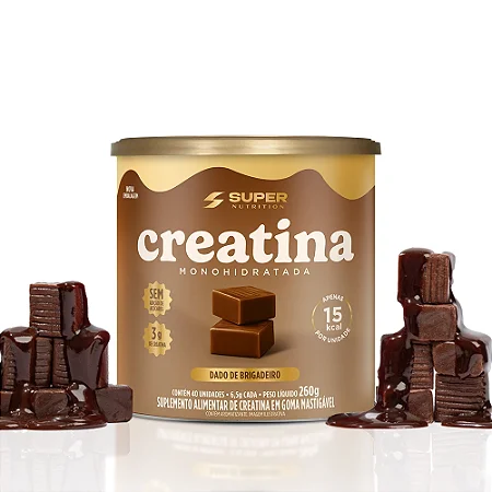 Dado De Creatina Pote 40 Unidades Super Nutrition Brigadeiro