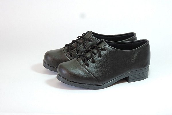 Sapato Vegano Preto com Saltinho - Couro \u0026 Cores Vegan