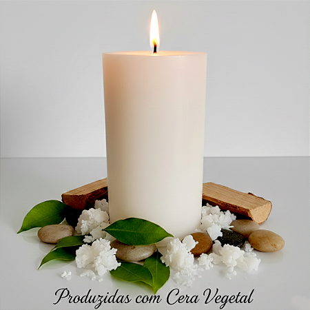 Vela Decorativa Cilíndrica 7cm X 10 Cm Pilar Decoração