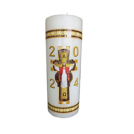 Círio Pascal Jesus Cristo 7cm x 20 Cm