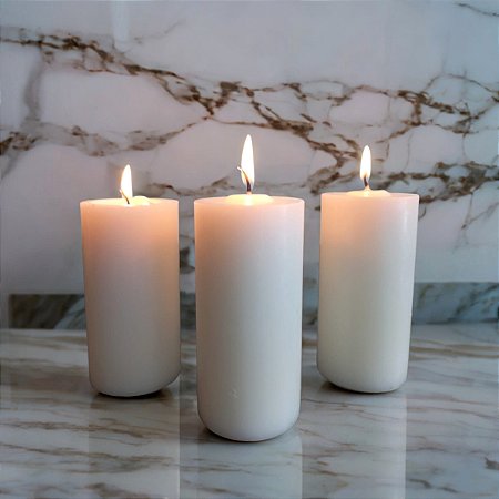 Velas Decorativa com cera Vegetal 5x10 cm - 10 unidades