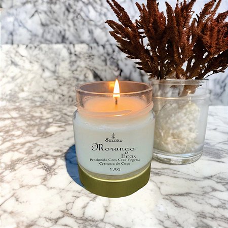 Vela Vegetal Aromática Morango 130g