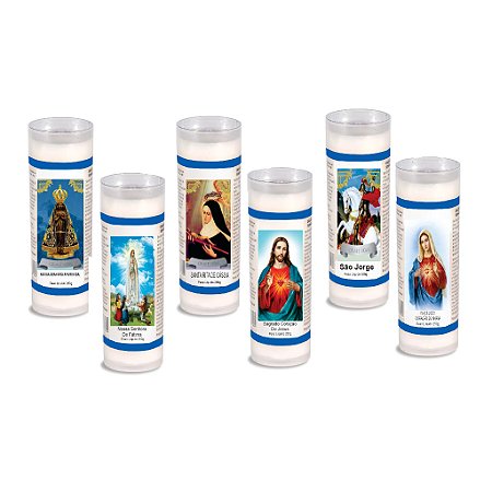 Velas  De 7 Dias Branca 10 uni Santos - Embalagem Tubo
