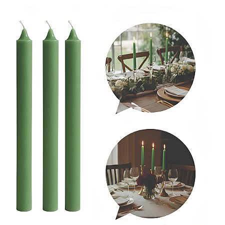 Vela Para Castiçal Verde 6 Unidades