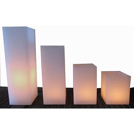4 Velas Luminária Quadrada Decoração Casamento E Corredor
