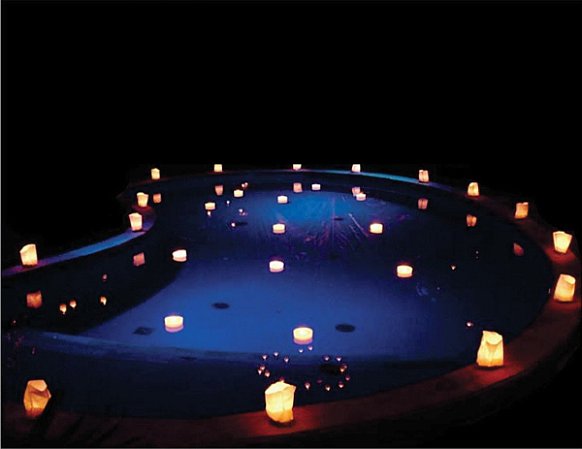 Velas Luminárias Flutuante P/piscina Decoração Casamento 30 unidades