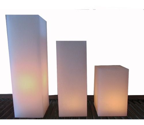 3 Velas  Luminárias Quadradas 12x20  12x30  12x40 Casamento
